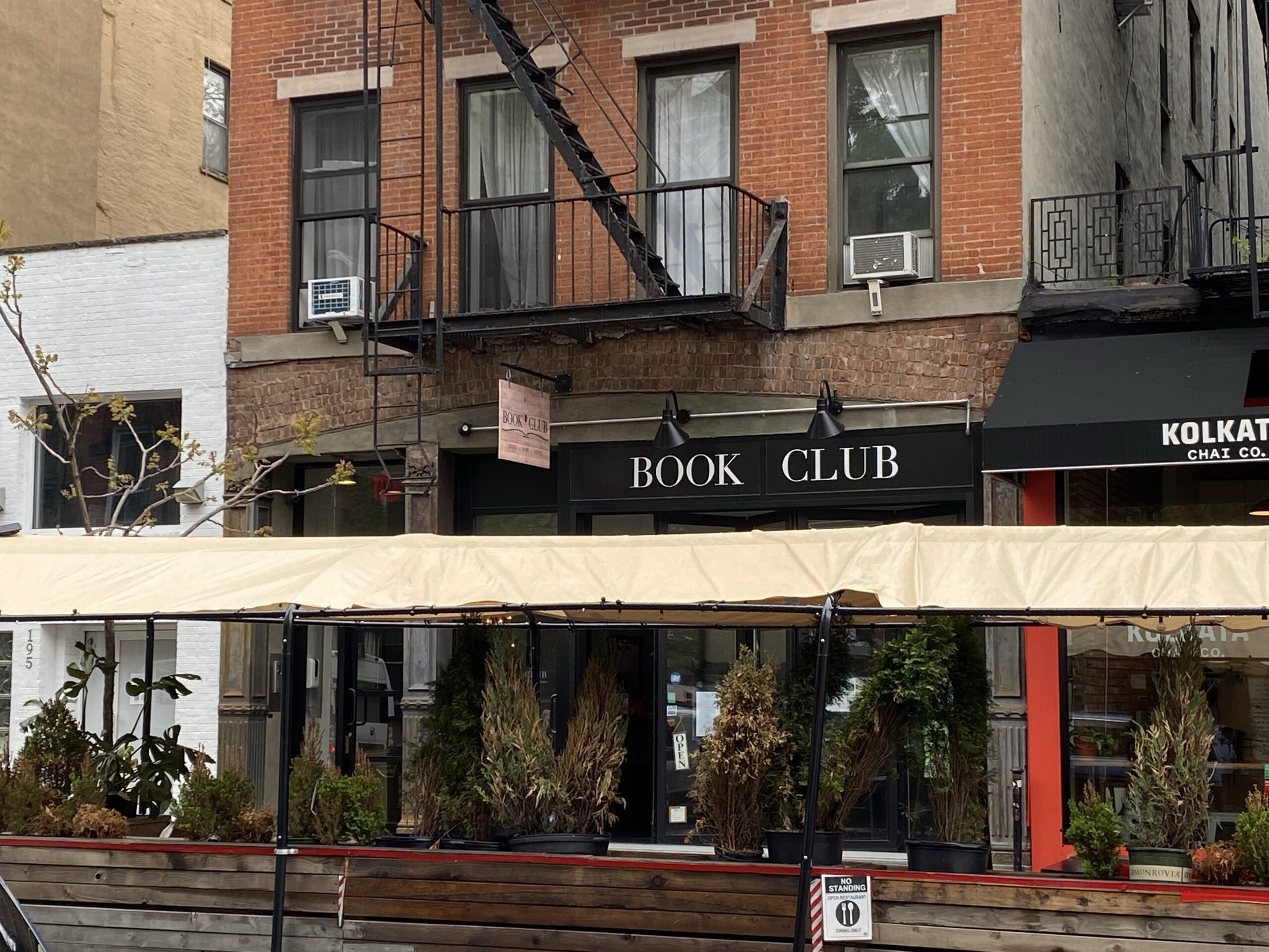 book club bar outside