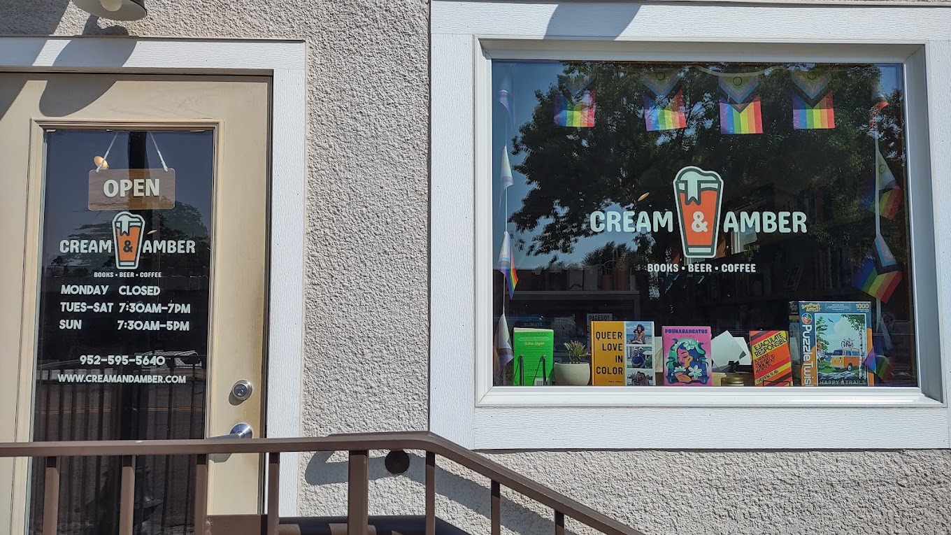 cream and amber storefront